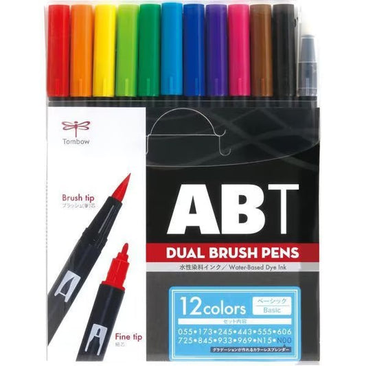 ABT Dual Brush Pen 12 Color Set / Tombow