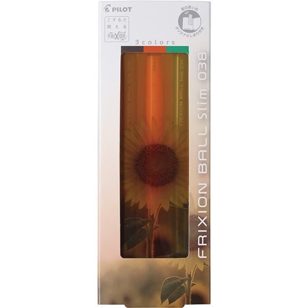 [Limited] Frixion Ball Slim 0.38mm Erasable Ballpoint Pen Summer 3 Color Set - Sunflower / Pilot